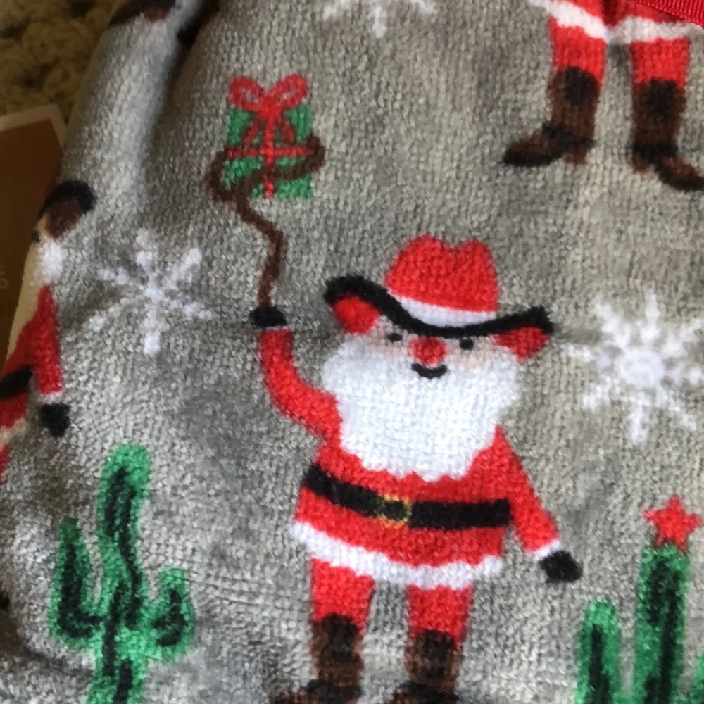 Western Cowboy SANTA Christmas Hand Towels